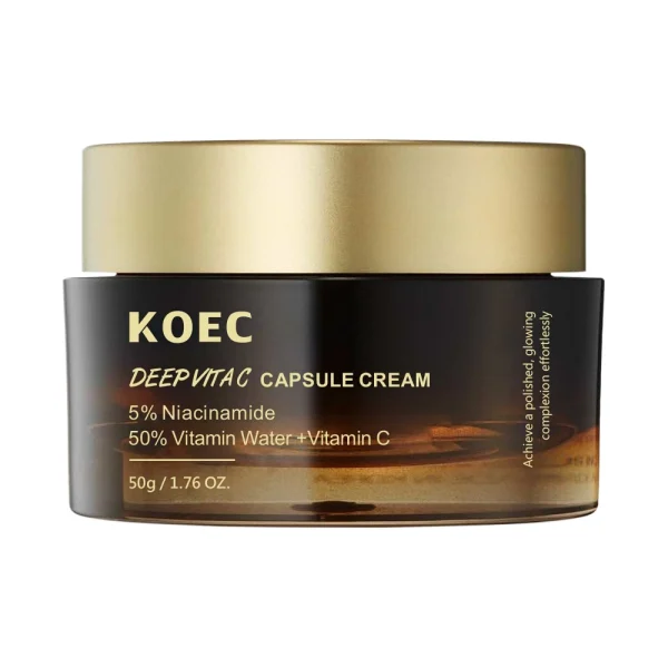Deep Vitamin C Golden Capsule Face Moisturizer 50g KOEC for Wrinkles Skin Radiance Transparent Gel for Glow Hydration Face Cream - Image 6