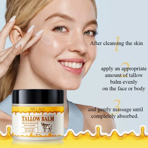Natural Facial Private Label Body Lotions Vitamins Face Care Cosmetic Korean Skin Care Products Makeup Peptides Beef Tallow Balm - Image 4