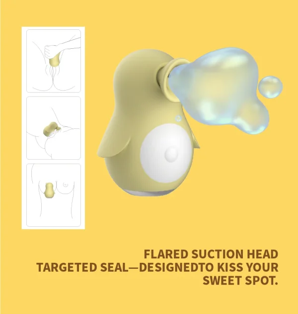 Factory Price Penguin Shape Clitoral Suction Vibrator for Women  Nipple Oral Licking Sucking Toy Adult Sex Toy - Image 2