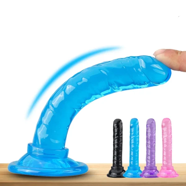 Real Women's Dildo Soft Jelly Penis Sucker Lesbian Masturbator for Vagina Anal Plug Woman Dildo's Adult Sex Toys Sex Shop