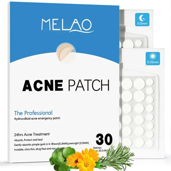 Day and Night Acne Pimple Patches for Face Invisible Spot Patches Covering and Blemishes with Tea Tree Salicylic Acid 30 Patches - Image 4