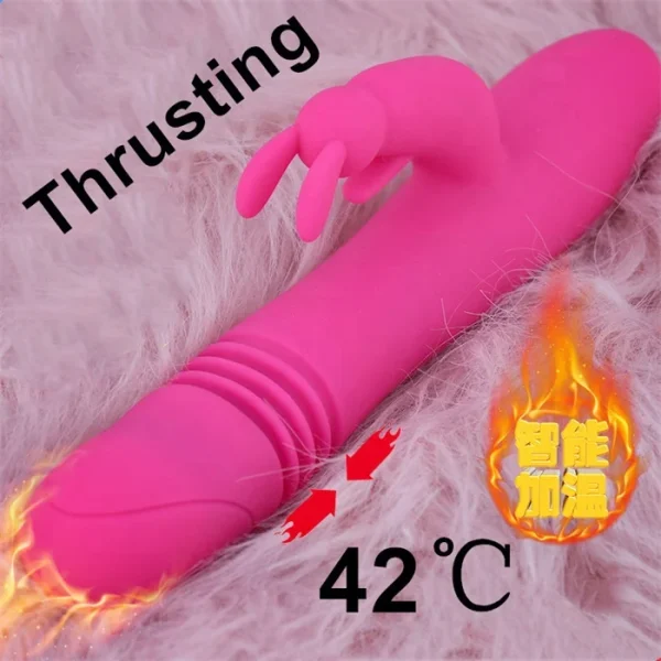 Automatic 7-Frequency Rabbit Vibrator Sex Toy with Intelligent Heating USB Power Supply - Image 5
