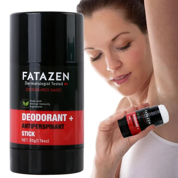 FATAZEN Dermatologist Tested Deodorant Anti-odorant Stick Natural Cedar Red Sage Fragrance Sweat Odor Balm Deodorant Stick