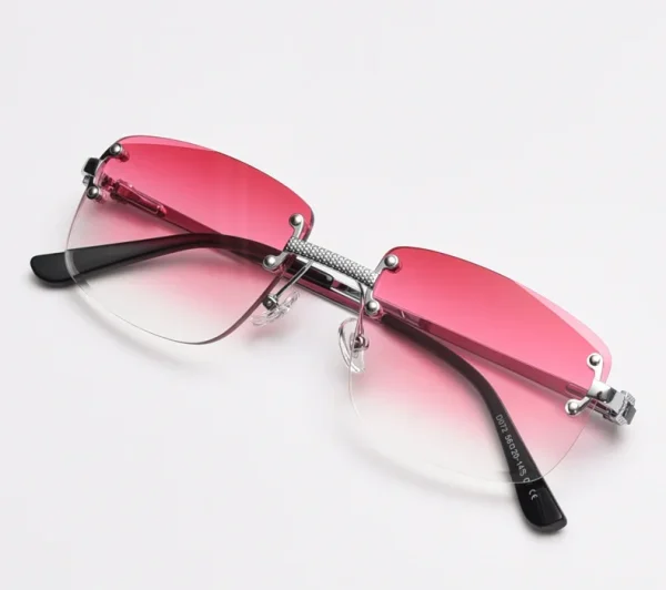 Retro Classic Rimless Sun Glasses Men Fashion Luxury Frame Sunglasses Gafas Lunettes - Image 3