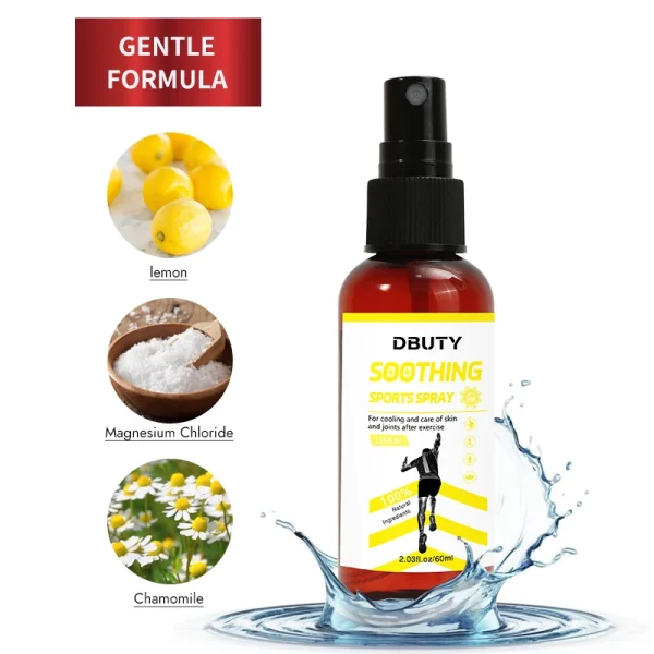 FATAZEN Pure Lemon Magnesium Oil Spray Muscle Relief Magnesium Sport Spray Private Label Refreshing Lemon Body Oil Spray - Image 4
