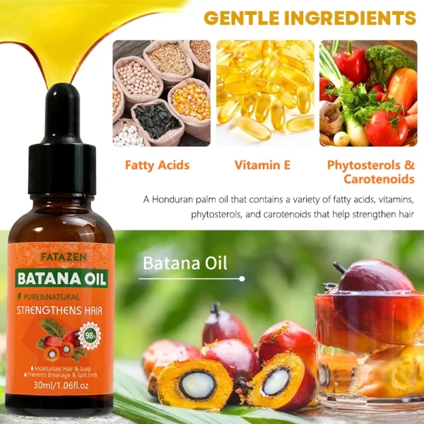 FATAZEN OEM Best Price Natural Puree Batana Essential Hair Oil Natural Organic Honduras Raw Batana Oil for Hair Growth - Image 2