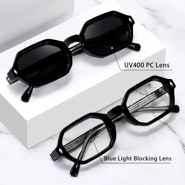 SZ8108 New Fashion Classic Luxury High Quality Shades Designer Custom Logo Irregular PC+CP Frames Sunglasses Women Men - Image 2
