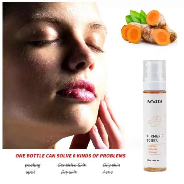 Free Sample Turmeric Dark Spots Toner Spots Eraser Corrector Turmeric Fades Blemishes Dark Spots Remover Acne Remover Toner - Image 5