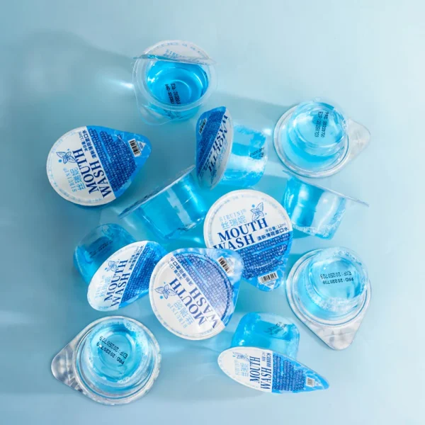 Free Samples Oral Care Private Label Mini Mouth Wash Custom Mint Fruit Jelly Cup Travel Size Mouthwash Alcohol Free Whitening