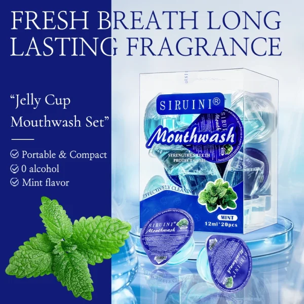 Custom Wholesale Cool Mint Refreshing Alcohol Free Natural Mini Private Label Travel Size Portable Concentrated Mouthwash - Image 2