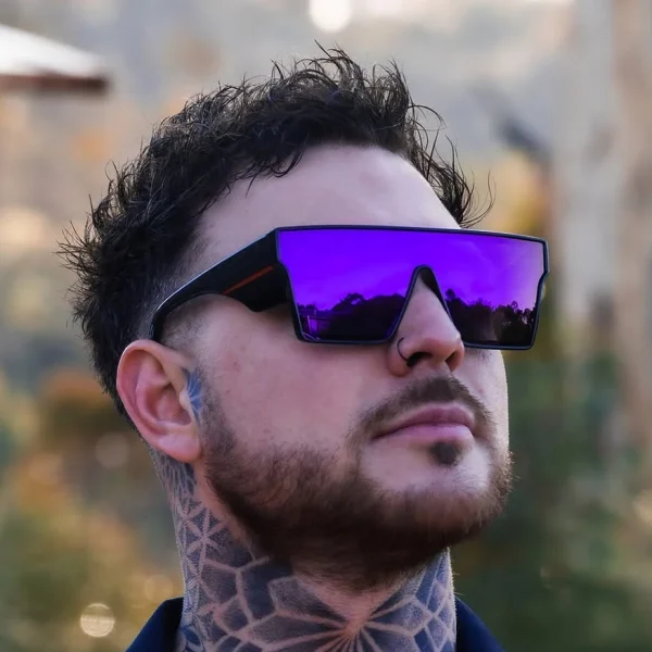 Trendy ANSI Z87 Designer High Quality Custom Logo Worker Sun Glasses Side Shield Safety Square Mirror Sunglasses - Image 3