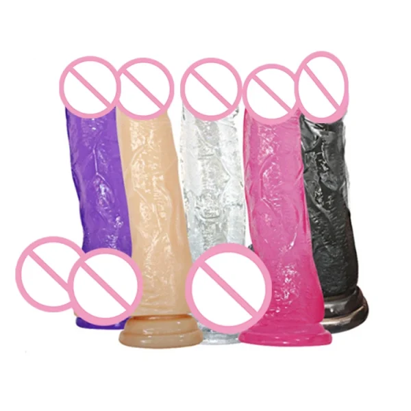Realistic Dildo for Men Sex Pussi Ultra Soft Crystal Penis Dicks with Suction Cup Adult Dildo-sex-toys for Women