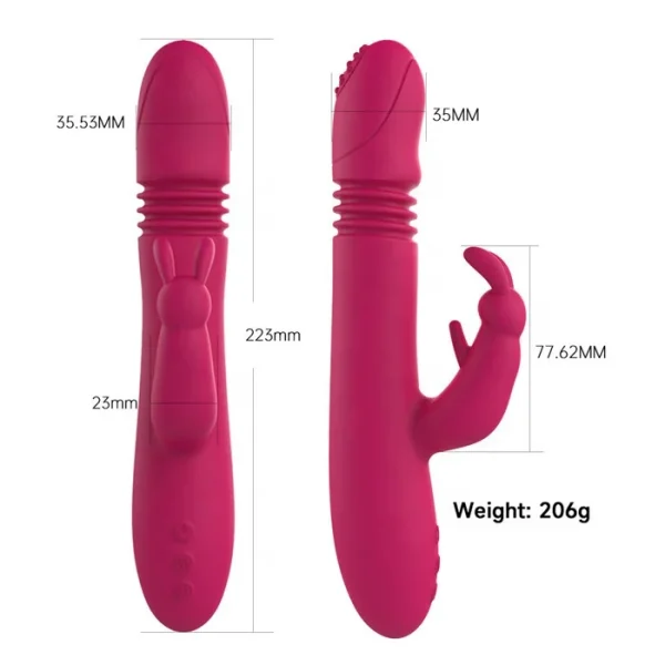 Automatic 7-Frequency Rabbit Vibrator Sex Toy with Intelligent Heating USB Power Supply - Image 3