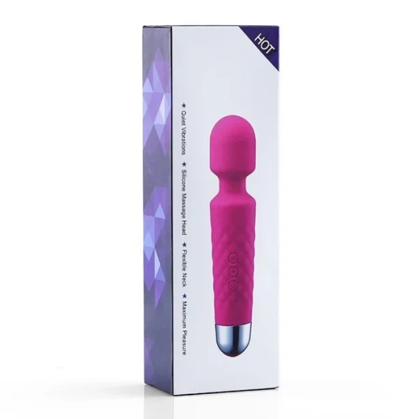 USB-Charged 20-Frequency Dildo Vibrator Wand Sex Toys for G-Spot AV Wand Vibrator - Image 6