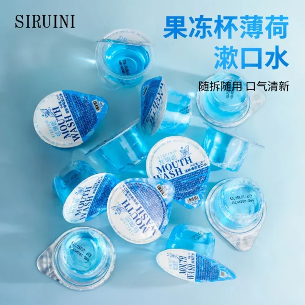 Sachet of Mouthwash Brands Alcohol Free Natural Mini Private Label Travel Size Portable Concentrated Jelly Cup Mouthwash - Image 3