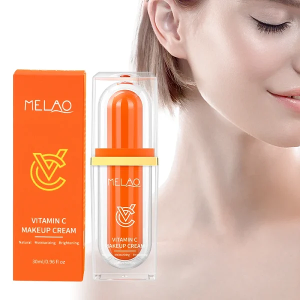 Easy to Use Makeup Foundation Waterproof Skin Full Cover Face Moisturizing Whitening Even Skin Vitamin C Glow Tone up Cream - Image 2