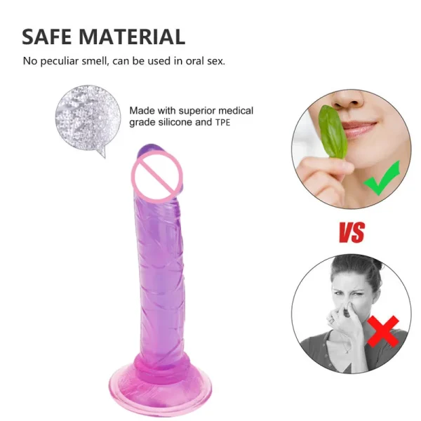 Real Women's Dildo Soft Jelly Penis Sucker Lesbian Masturbator for Vagina Anal Plug Woman Dildo's Adult Sex Toys Sex Shop - Image 4
