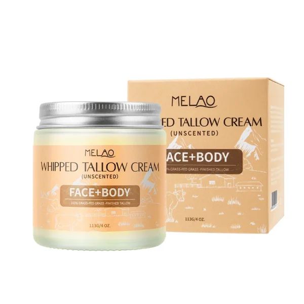 Organic Natural Hydrating Dry Skin Soothing Moisturizing Face Grass-fed for Skin Care Balm Beef Tallow Cream Tallow Moisturizer