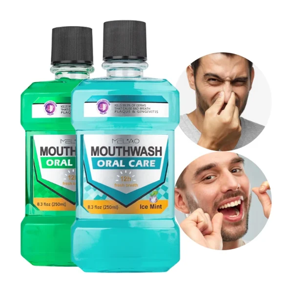 Private Label Cool Mint Mouth Wash Flavor Customize Oral Wash Teeth Cleaning Whitening Mouthwash Manufacturer