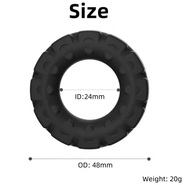 Wholesale Men's Soft Silicone Tyre Cock Ring Sex Toys Delay Ejaculation Feature - Image 2