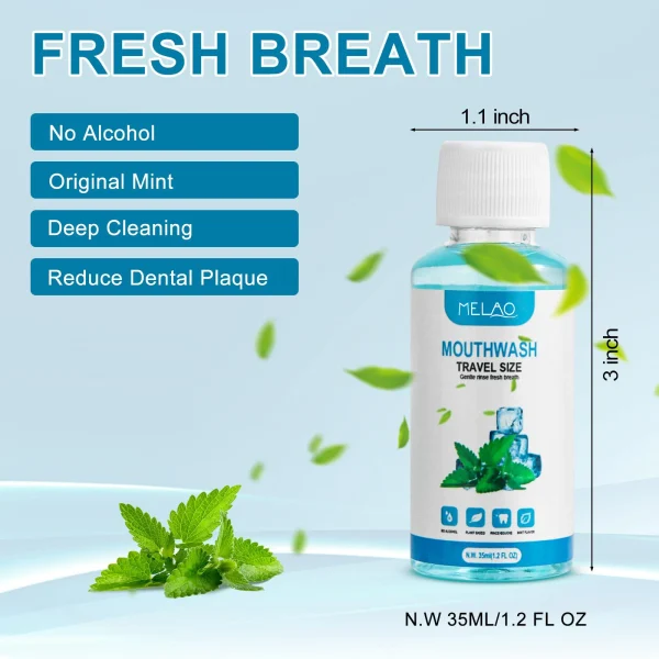 Private Label Cool Mint Mouth Wash Flavor Customize Oral Wash Teeth Cleaning Whitening Mouthwash Manufacturer - Image 2