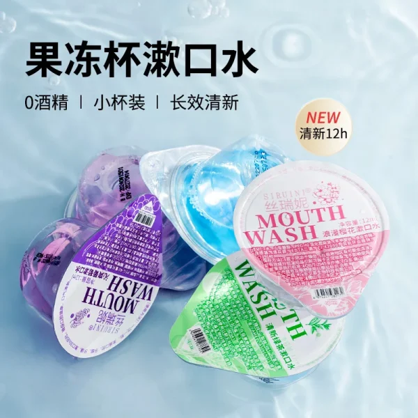Sachet of Mouthwash Brands Alcohol Free Natural Mini Private Label Travel Size Portable Concentrated Jelly Cup Mouthwash - Image 2