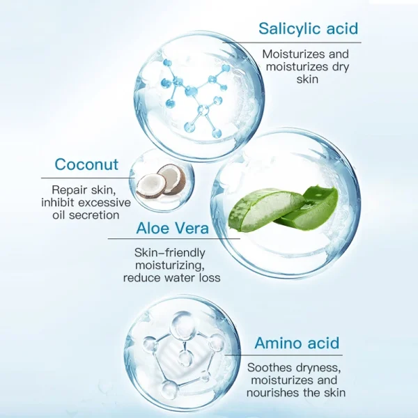 FATAZEN Anti Acne Shrink Pores Salicylic Acid Cleanser Foaming Face Wash Gentle Amino Acid Facial Cleansing Mousse for Oily Skin - Image 4