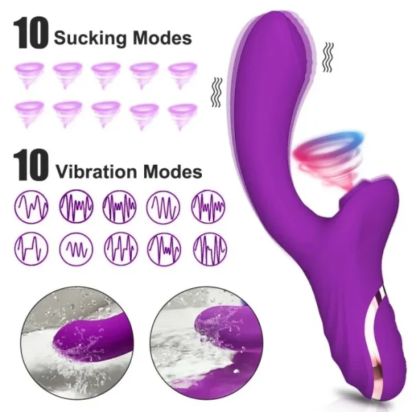 USB Power Clitoral Sucking Vibrator for Women Rose and Dildo Type Couple Vibrators Massaging Clit - Image 2