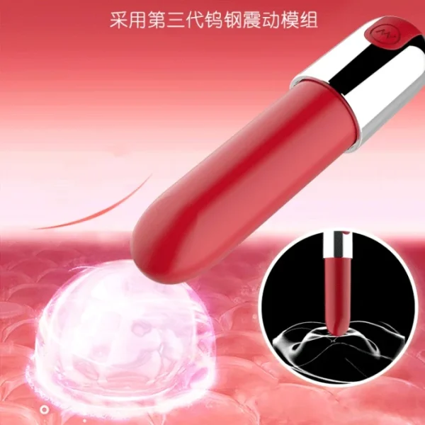 Powerful 10 Frequency Mini Clit G Spot Vibrator with Lipstick Design Women's Sex Toys - Image 4