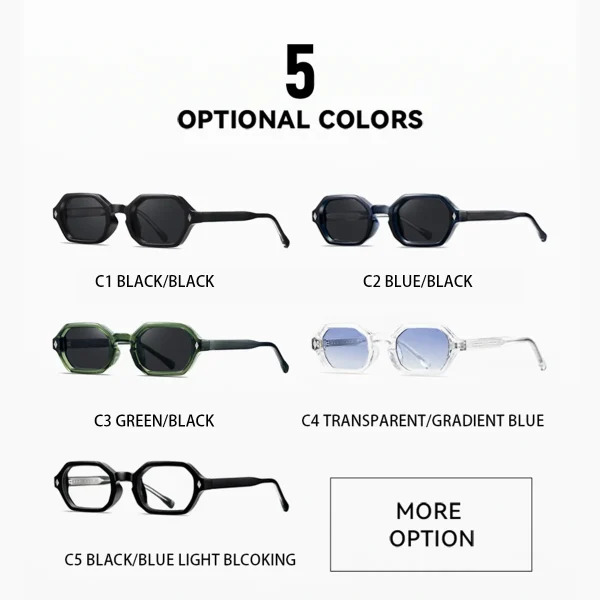 SZ8108 New Fashion Classic Luxury High Quality Shades Designer Custom Logo Irregular PC+CP Frames Sunglasses Women Men - Image 3