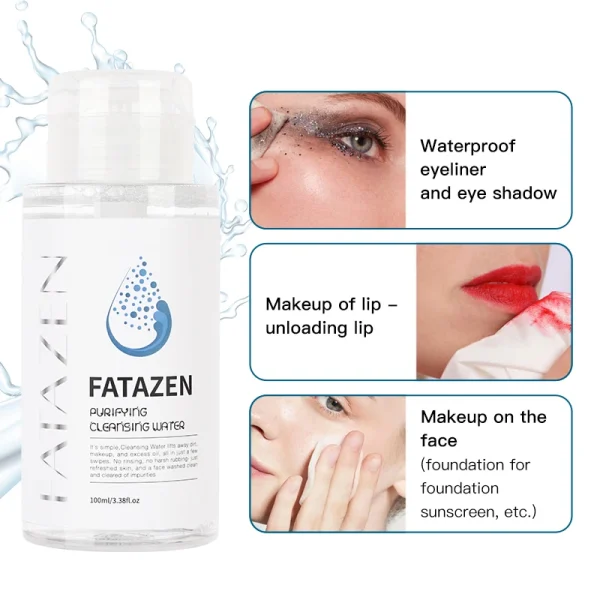 Private Label Organic Purifying Cleansing Water Face Eye Makeup Remover Water Base Facial Cleanser for Oily Skin Micellar Water - Image 4