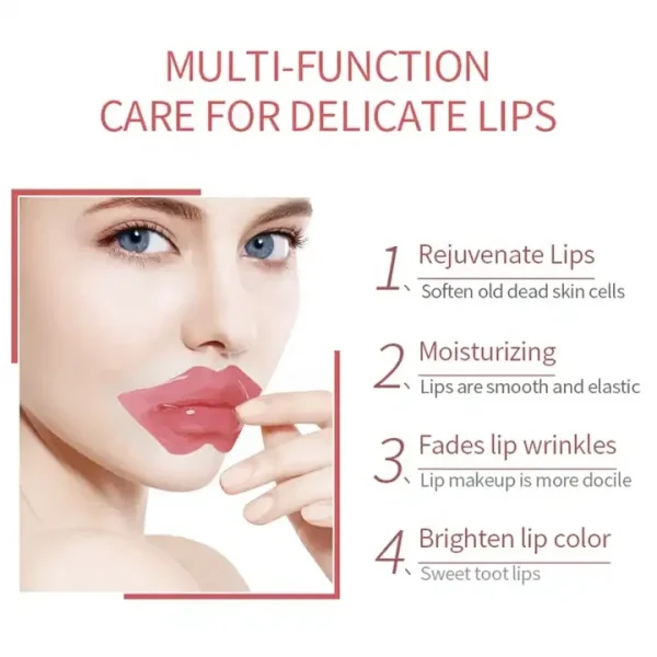 Lip Mask Collagen Lip Mask Patch Hot Sale Cherry Moisturizing Plumping Exfoliate Remove Fine Lines Dry Lip Skin - Image 2