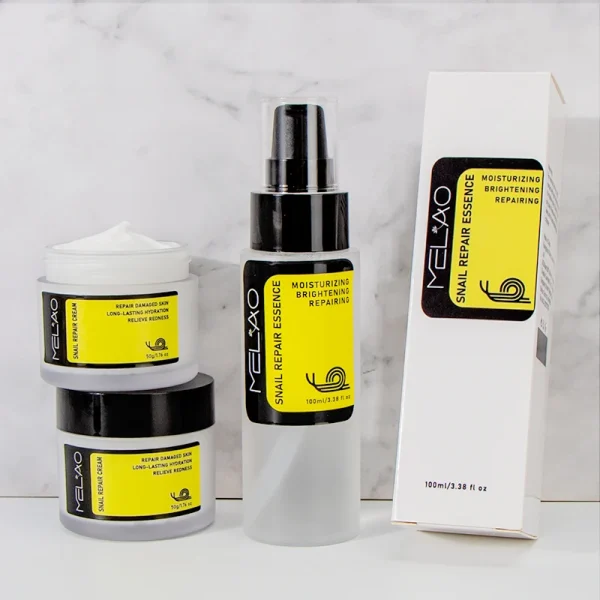 Korean Skin Care Beauty Product Cosmetic Anti Aging Vitamin c Whitening Peptides Face Care Snail Mucin Cream Serum Skin Care Set - Image 5