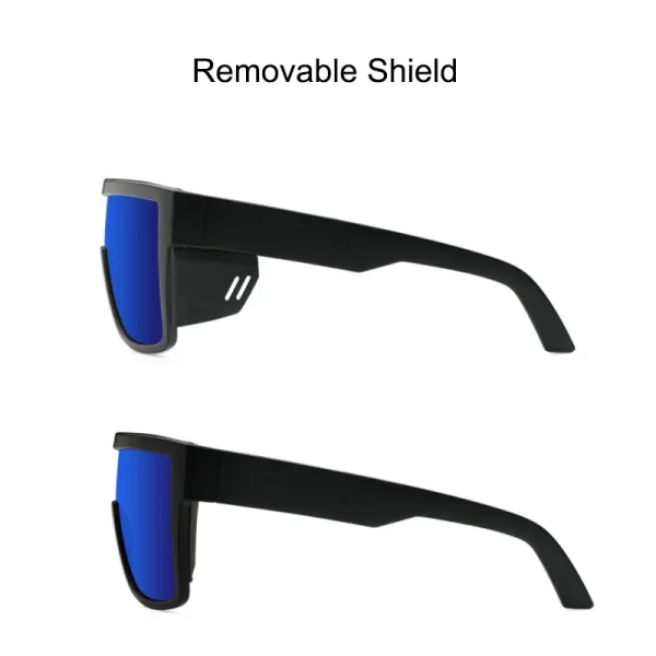 High Quality Retro Custom  Removable Shield ANSI Z87 Safety Sunglasses Mirror Oversize Square Shades Women Men 2025 - Image 2