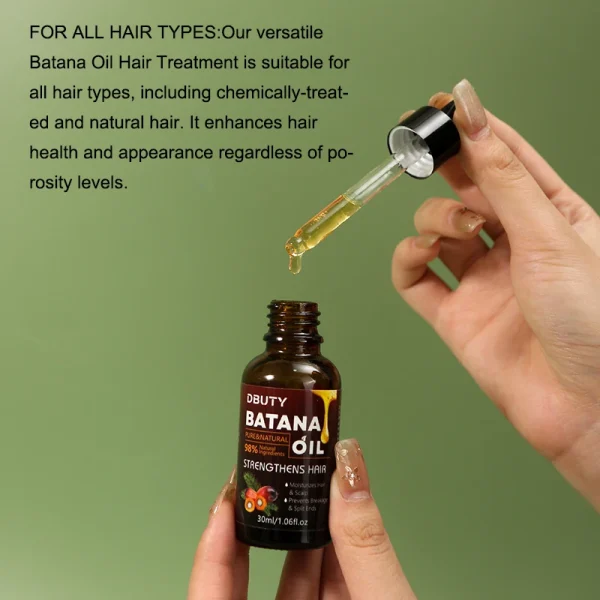Custom Logo  Oil Batana Antioxidants Moisturizes Hair Scalp 30ml Private Label Pure Batana Oil Anti-split Hair Growth Serum - Image 4