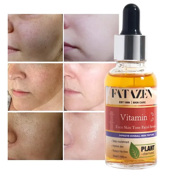 FATAZEN Skincare Products Moisturizing Vitamin C Face Serum for Even SKin Tone OEM Anti-aging Anti-Wrinkle Vit C Facial Serum - Image 2