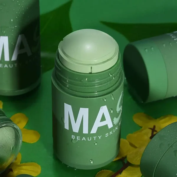 Purifying Clay Stick Mask Acne Treatment Face Mask Green Moisturizing & Exfoliating Organic Green Clay Mask Stick - Image 4