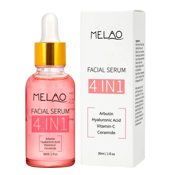 Organic Natural Anti Aging Vitamin C Face Serum Whitening Collagen Niacinamide Hyaluronic Acid Vitamin E Facial Serum 4 in 1
