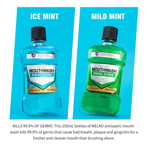 Private Label Cool Mint Mouth Wash Flavor Customize Oral Wash Teeth Cleaning Whitening Mouthwash Manufacturer - Image 6