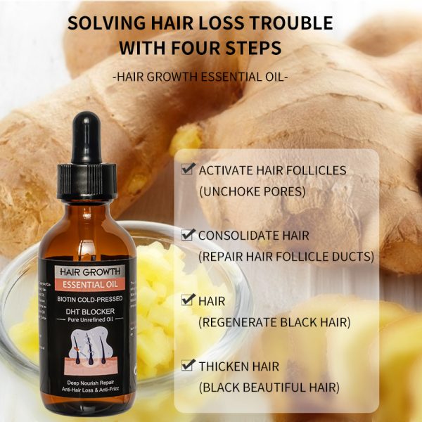 OEM 60ml 30 Days Efficient Hair Growth Moroccan Oil Anti Hair Loss Treatment Natural Organic Hair Loss Regrowth Serum - Image 6
