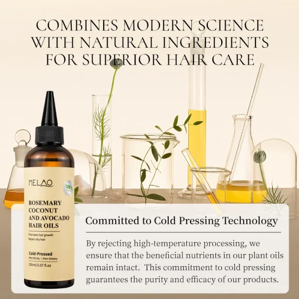 Rosemary Essential Hair Loss Oil Growth Oil Hair Strengthening Dandruff Itchy Deep Rosemary Coconut Avocado Hair Oil - Image 3
