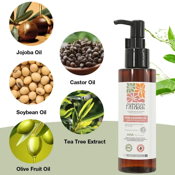 FATAZEN White Natural Body Serum Sloughs Away Dead Cells Impurities Strong Clean Pore Private Label OEM AHA Cleansing Oil - Image 3