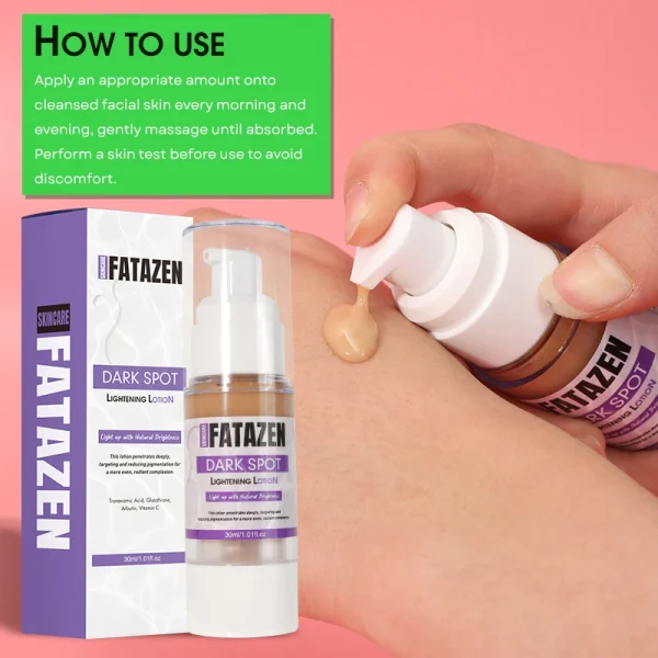 FATAZEN Wholesale Lightening Skin Anti Wrinkles Fast Brightening Dark Spots Remover OEM Facial Care Whitening Lotion for Women - Image 5
