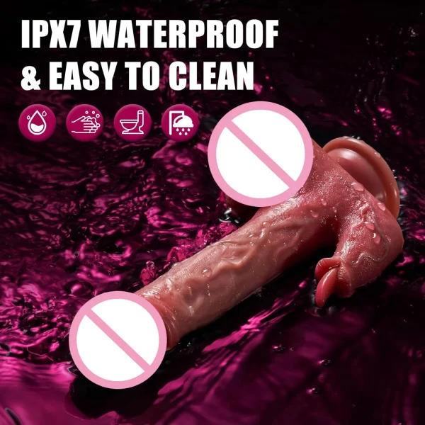 8.7 Inch Realistic Thrusting Dildo Licking Vibrator  Anal Clit G-Spot Stimulation Remote Control Adult Sex Toys for Women - Image 5