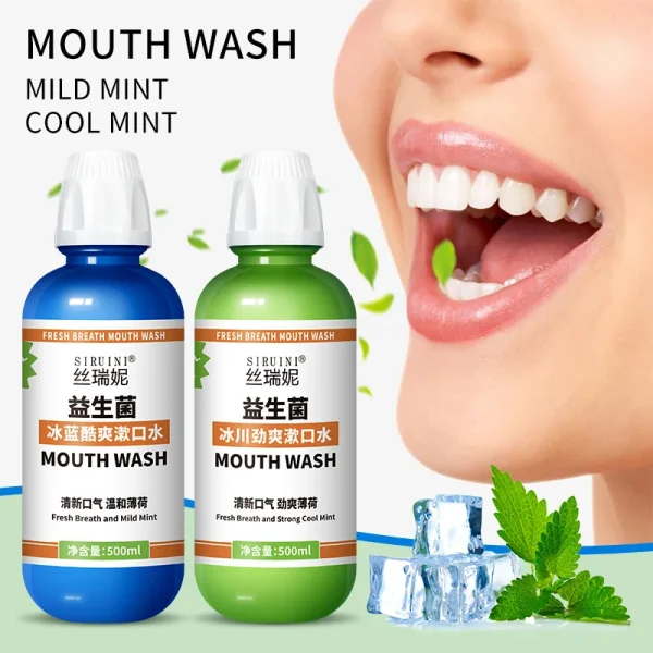 Siruini Private Label Mouthwash 500ml Healthy Gums Clean Mild Cool Mint Antigingivitis Dentist Formulated Mouth Wash