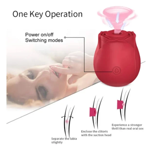 Rose Sex Toy Factory Wholesale Female Sucking Breast Clitoral Sexy Toys Adult Sex Rose Vibrator for Women Girls - Image 4