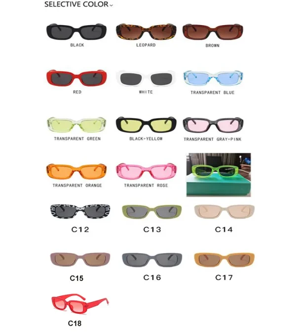 Custom Fashion Square Sunglasses Women Retro Designer Rectangle Sun Glasses Trendy Shades Men Sunglasses Logo - Image 5