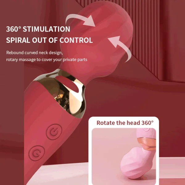 Custom Outlet Powerful Female Vibrator Wand Massager 24 Modes Double Head Wand Vibrator Clit Stimulator Sex Toys Adult Sex Toys - Image 5