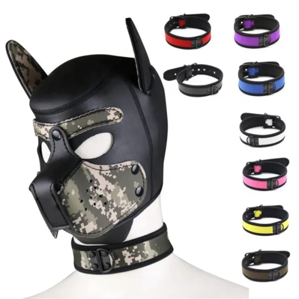 Hot Selling Adjustable Leather Neck Collar BDSM Sex Toys for Adult Men & Women Includes Whip Bondage Set for SM Role Play