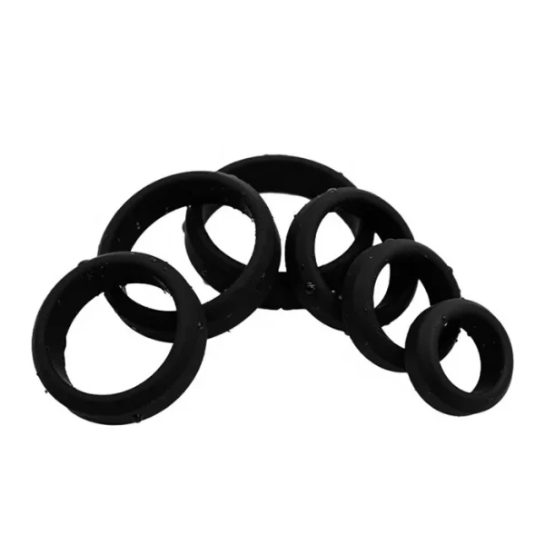 Wholesale Silicone Male Cock Ring Penis Ring TPE Material Soft Feature 6 Different Sizes Sex Products for Delay Ejaculation